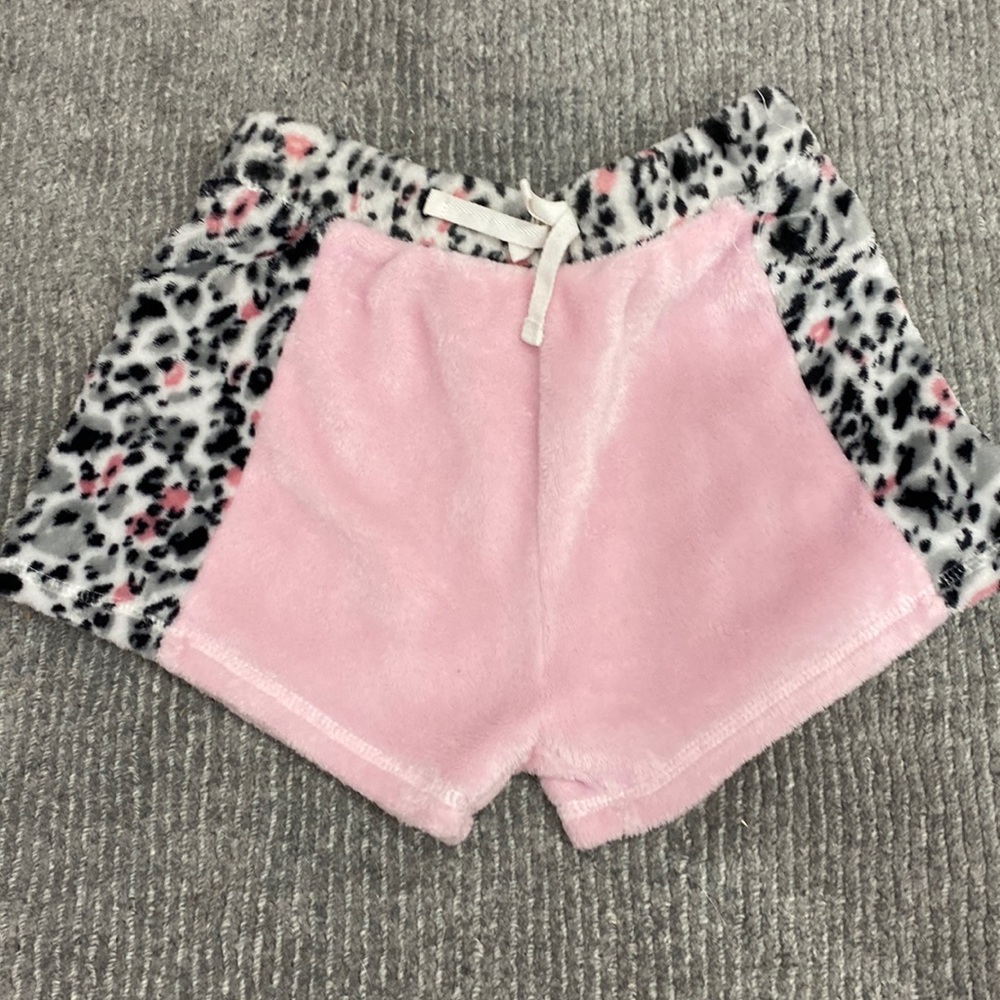 Pink cheetah print pajama shorts